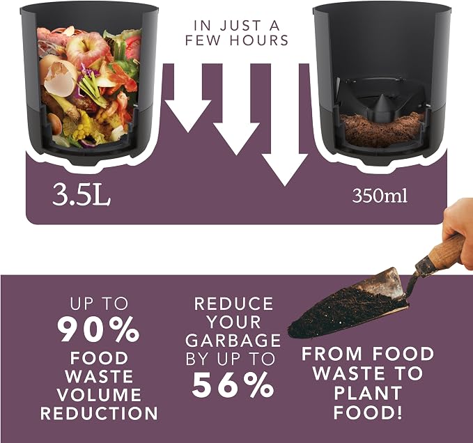 Food Cycler Eco 3 Compact Kitchen Food Recycler | Indoor Composter Bin - Image 4
