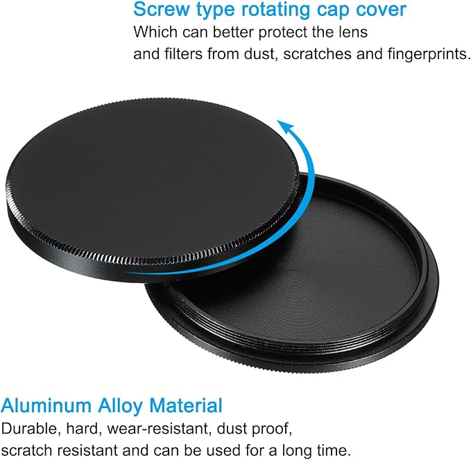 PATIKIL 40.5mm Lens Cap, Camera Lens Cap Cover Universal Front Metal Lens - Image 4