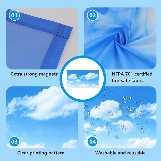 4 Pcs Fluorescent Light Covers, 2x4 Feet Magnetic Light Covers, Light filters - Image 4