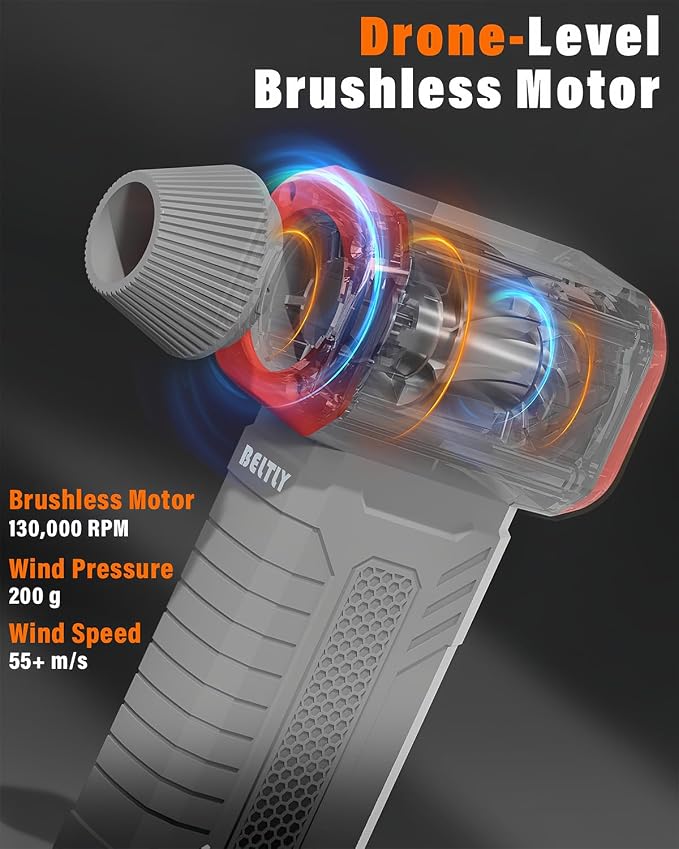 Compressed Air Duster, 130K RPM Powerful Cordless Electric Mini Blower - Image 5