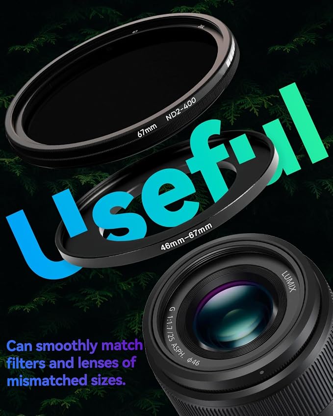 67-52mm Metal Step-Up/Down Ring Adapter Compatible - Image 8