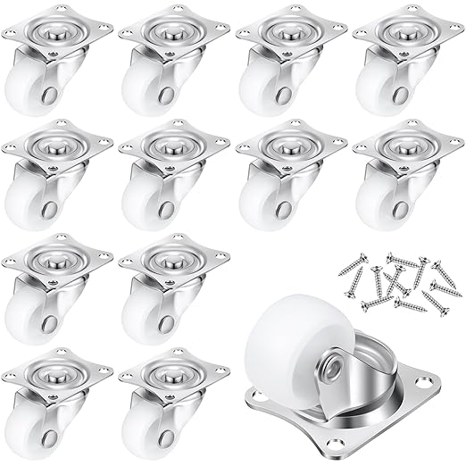 Maitys 12 Pcs 1" Swivel Profile Casters Wheels by Maitys