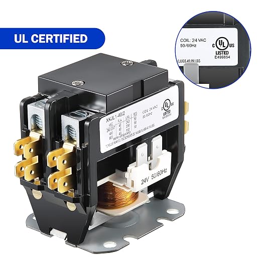 1 Pc HVAC Motor Contactor, 24V Coil 2 Pole 40 Amp AC Contactor Furnace - Image 2