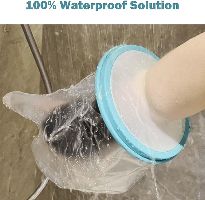 Cast Covers for Shower Foot Soft Green Adult, Waterproof Cast Cover/Bag, Cast Protector for Shower Arm Post Surgery, Shower Sleeve for Arm Cast Showering/Swimming
