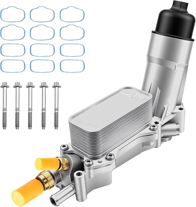 Aluminum Oil Filter Housing Engine Oil Cooler Compatible by BZSSY