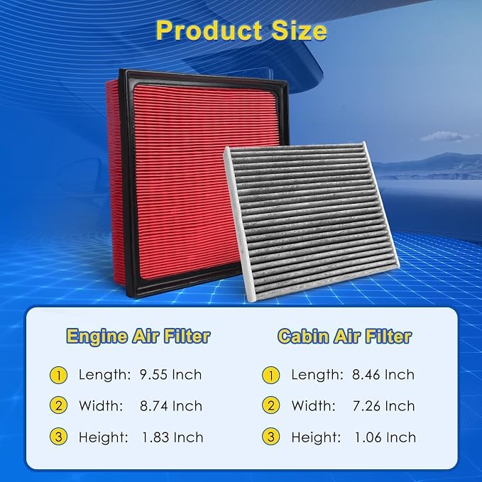 Cabin & Engine Air Filter Kit for 2019-2025 RAV4 2.5L - Image 3