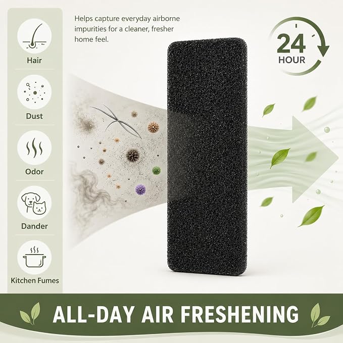 10 Pack Ceiling Fan Blade Air Filters, Washable Reusable Dust Catcher Pads - Image 5