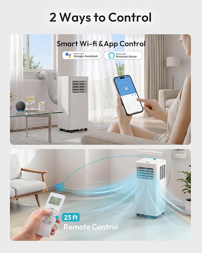 EUHOMY 14, 000 BTU Portable Air Conditioners, 5-in-1 Portable AC Unit - Image 6
