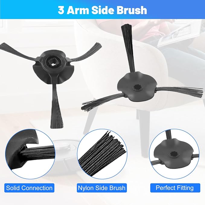6 Pack Side Brushes for Shark Matrix Robot Vacuum Cleaner RV2310, UR2350AE - Image 3