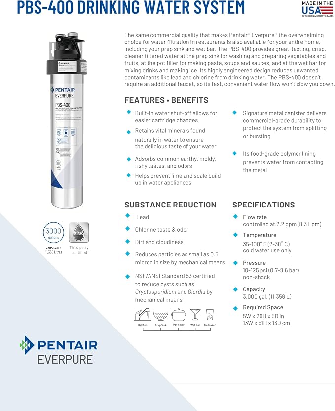 Pentair Everpure PBS-400 Quick-Change Filter Cartridge, - Image 5