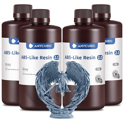 ANYCUBIC 2nd Gen Resin Technology ABS-Like Resin 2.0 Bundle, 3D Printer Resin by ANYCUBIC