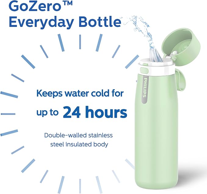 PHILIPS Water Bottle with Filter, Filter Water Bottle Stainless Steel with - Image 5