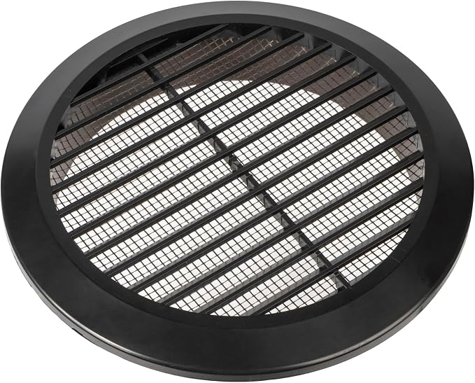 Black 6" Inch Round Ventilation Grille - Image 3