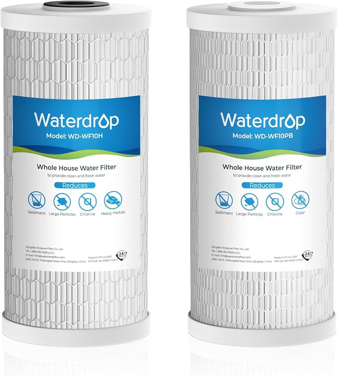 Waterdrop Whole House Water Filter, Sediment Filter Reduce Heavy Metals by Waterdrop