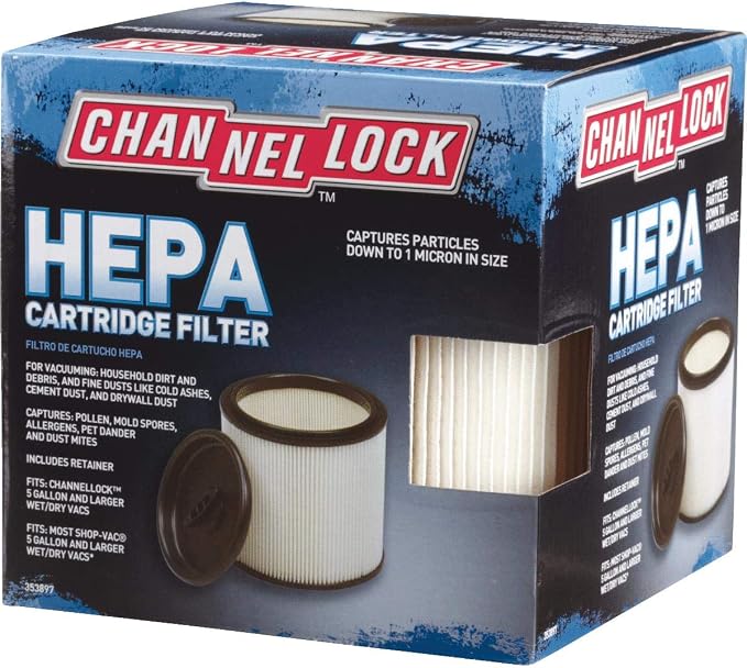 Channellock Wet/Dry Cartridge 5-25 Vacuum Filter - Image 2