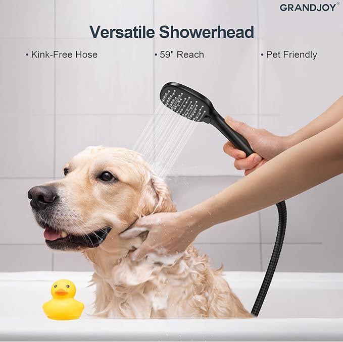 Matte Black 10 Inch Rainfall Shower System with Handheld Spray & Adjustable Slide Bar, Wall Mount Bathroom Shower Faucet Set, Valve Included