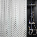 Plastic Shower Curtain Liner, Waterproof Printed PEVA Shower Curtain with Design, Silver Polka Dots Pattern, Rustproof Grommets, Standard Size 70x72 Bathtub Curtain for Bathroom (Pack of 1)