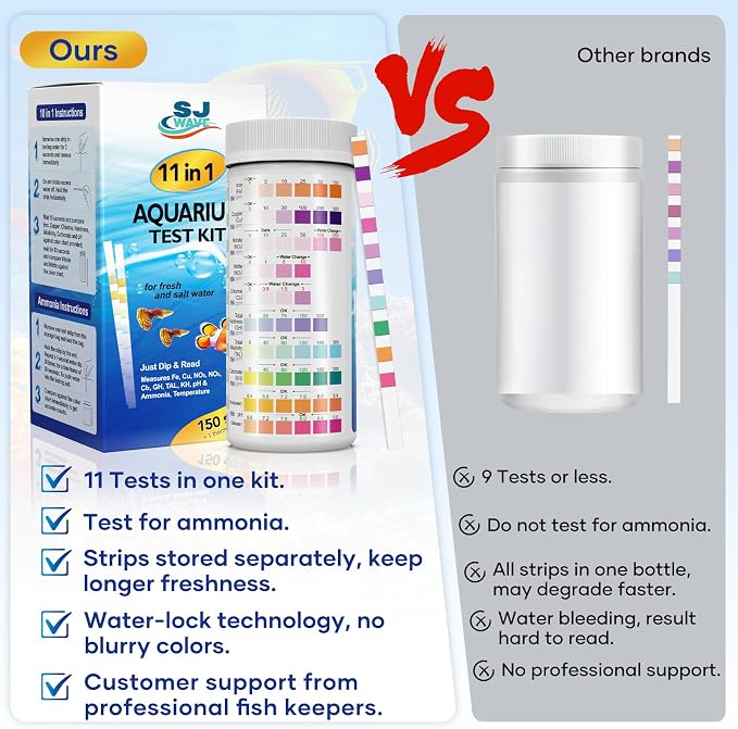 11 in 1 - Aquarium Test Strips | 950 Tests - 150 Strips | Fish Tank Aquariums - Image 6