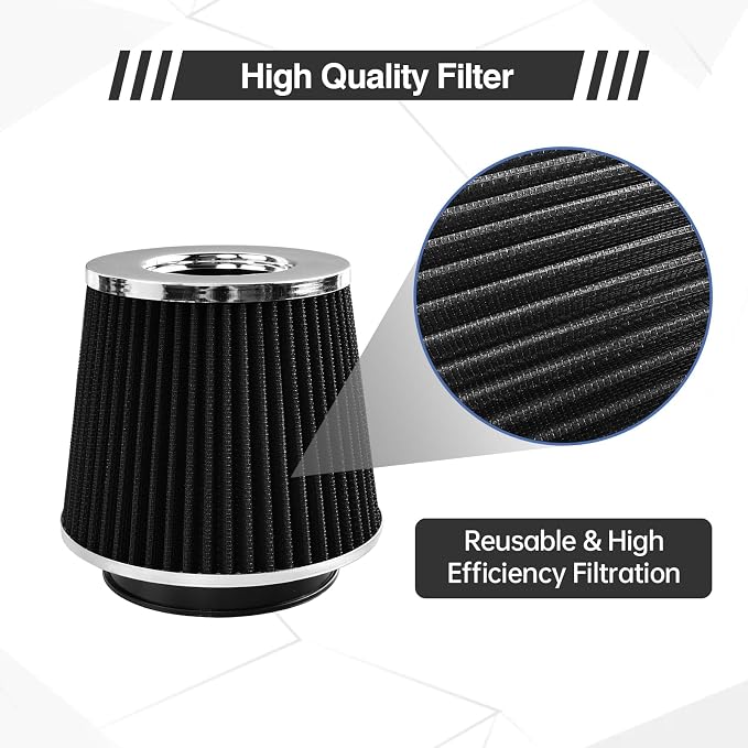 Universal Clamp On Air Intake Filter fits 3 In /3.5 In /4 In Three Different - Image 4