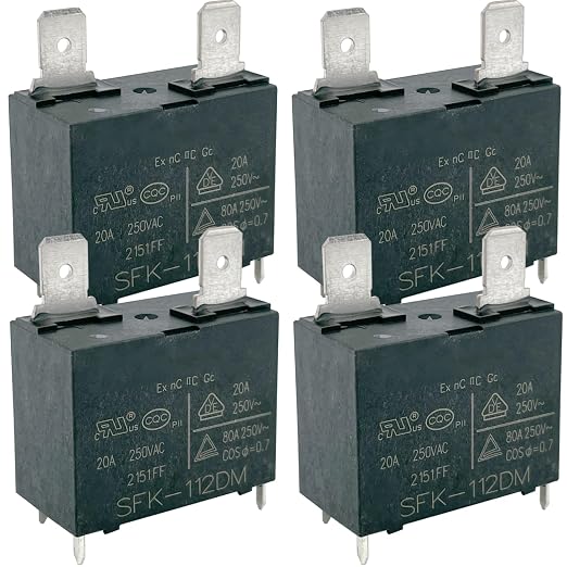SFK-112DM Relay 12VDC 20A 250VAC 4-Pin Power Relay Compatible by Sonzrod