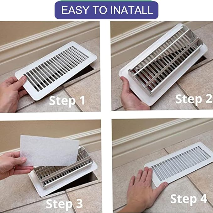 Air Vent Filter 4 x 10 Inch, Floor Register, Ceiling 4" x 10" Hoctsom - Image 5