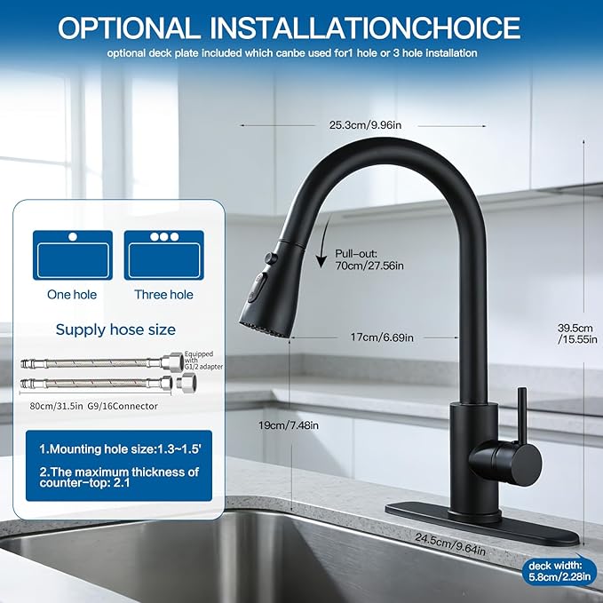 Kitchen Sink Faucet with Pull - Image 6