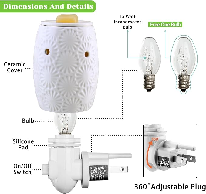 STAR MOON Ceramic Wax Melt Warmer, Plug in Wax Warmer - Image 4