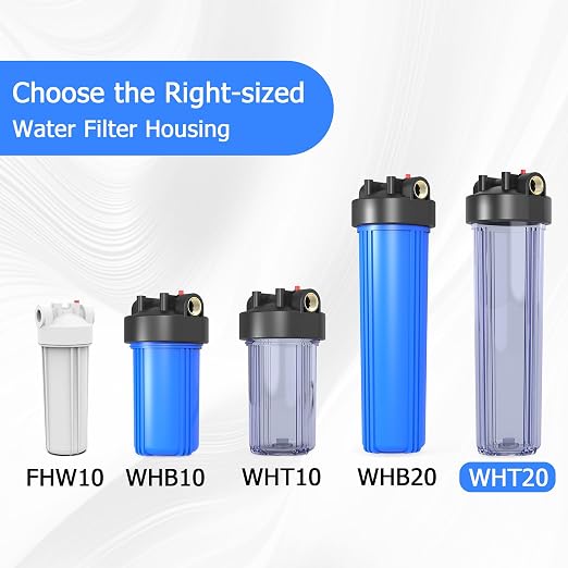 WHT20 Whole House Water Filter Housing, Fit 20"x4.5" Sediment etc Filters - Image 7