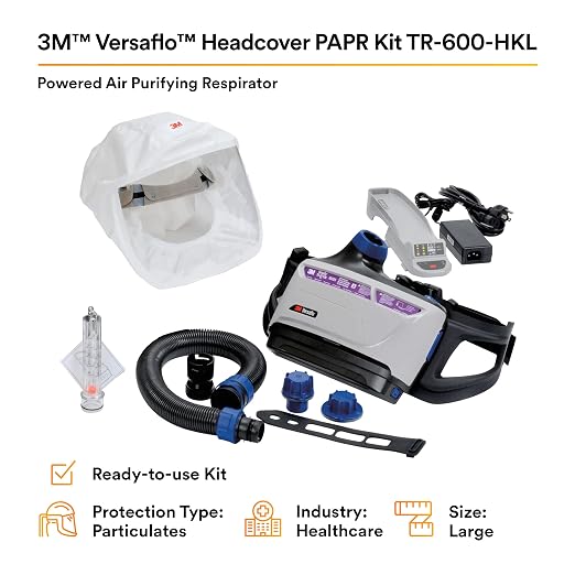 3M PAPR Respirator, Versaflo Powered Air Purifying Respirator Kit, TR-600-HKL - Image 2