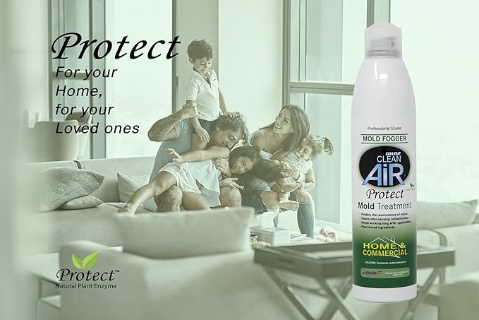 Protect™ Home & Commercial Mold-Treatment Plant-Based Mold-Odor Remover Fogger Treatment - eco-friendly solution for a safer and healthier living and working space (8 oz.)
