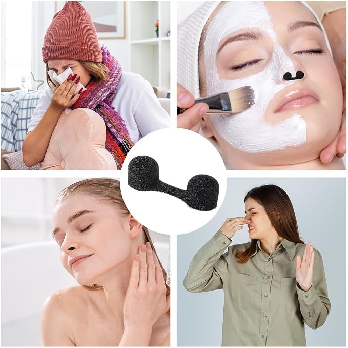 100 Pieces Nose Plug Filter Disposable Nose Dust Filters Bulk Sponge Nostril - Image 5