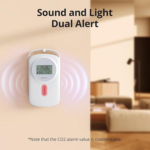 INKBIRD Air Quality Monitor Indoor Ndir 3 in 1 Meter | Detect Carbon Dioxide & - Image 5