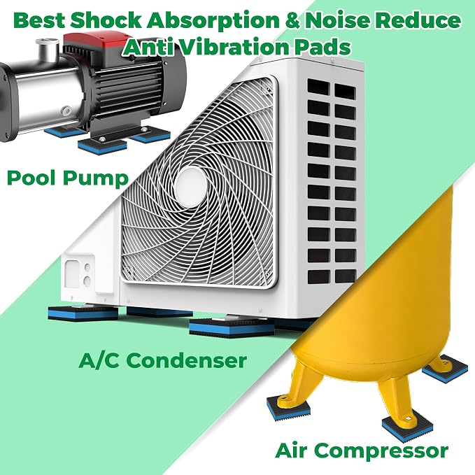 Forestchill Heavy Duty Anti Vibration Pads, Air Compressor, Washer and Dryer - Image 5