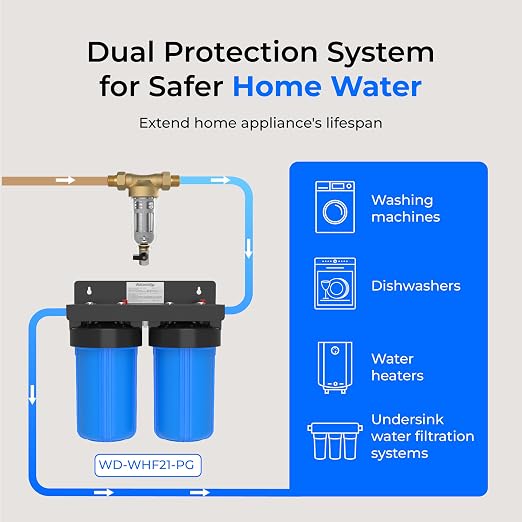 Waterdrop Spin Down Sediment Filter, Backwash Whole House Water Filter System - Image 9