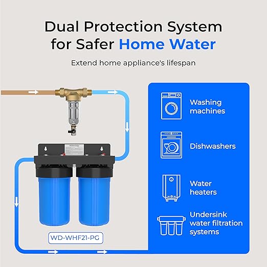 Waterdrop Spin Down Sediment Filter, Backwash Whole House Water Filter System - Image 9