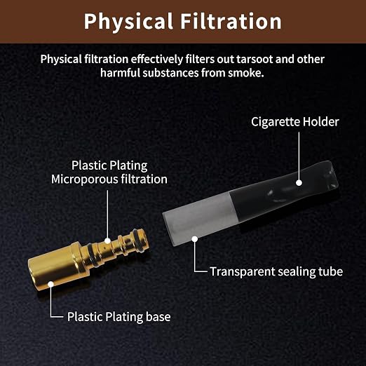 Cigarette Filters Gold Plating 10pcs Cigarette Holder Reusable Clean Tar - Image 4