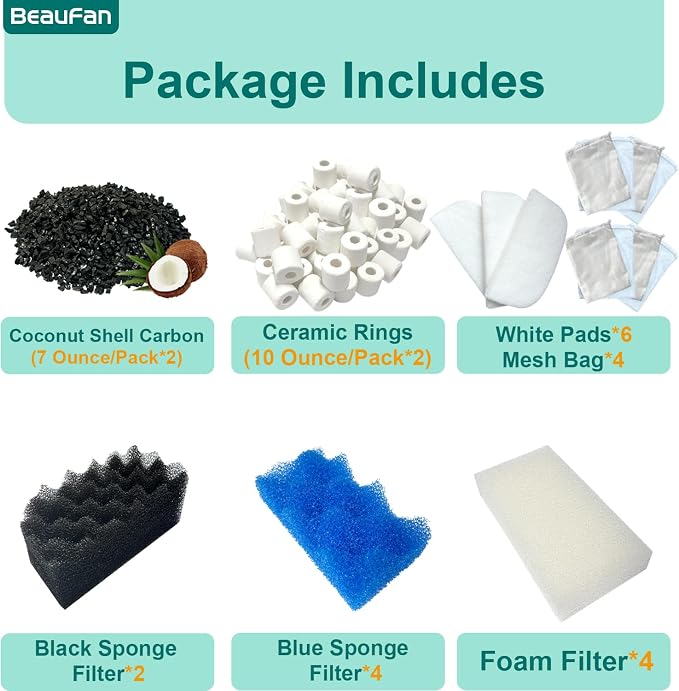 24 Sets Aquarium Replacement Media Maintenance Kit Compatible - Image 3