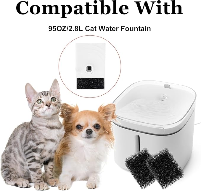 30 PCS Replaced Foam Filters, Pet Fountain Replacement Filters Cat Water - Image 4
