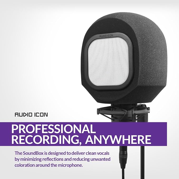 Soundbox Vocal Recording Isolation Booth | Portable Microphone Shield, Pop - Image 5