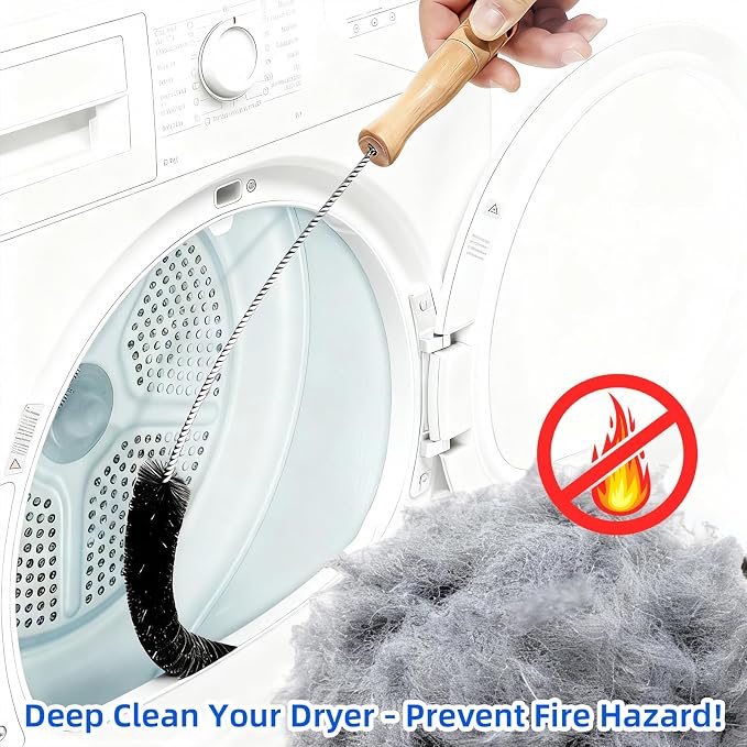 Dryer Vent Cleaner Kit 5 Pack for Fire Prevention-Home Essentials Long Flexible - Image 2