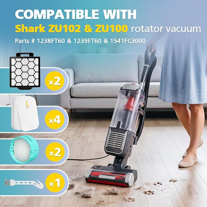 ZU102 Filter Replacement for Shark Rotator Pet Upright Vacuum ZU100 ZU102 - Image 2