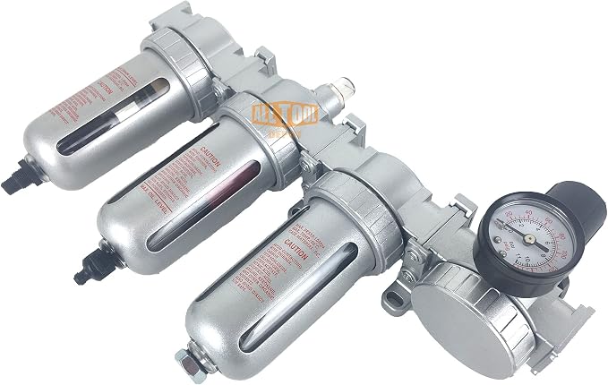 1/2" NPT MID FLOW 4 Stages Filter Coalescing Desiccant Dryer Regulator System - Image 3