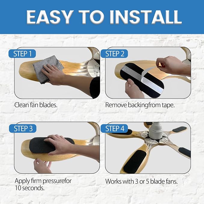 Ceiling Fan Filters for Blades, Unscented Ceiling Fan Air Purifier Pads - Image 5