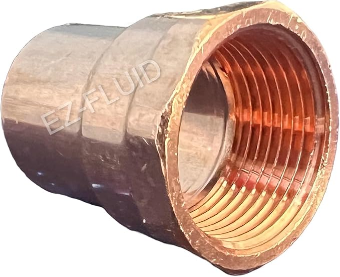 EZ-FLUID Plumbing 1-1/2" C X FIP LF Copper Female Adapter Pressure Copper Fitting,Sweat Solder Connection for Residential,Commercial. (1 Pack)