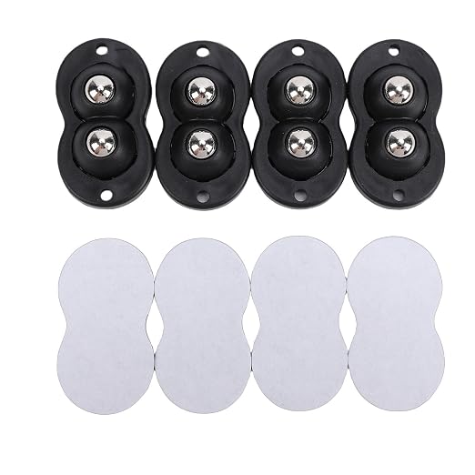 Asixxsix Caster Wheels, 30KG Load Capacity 360° Appliance Rollers Furniture - Image 4
