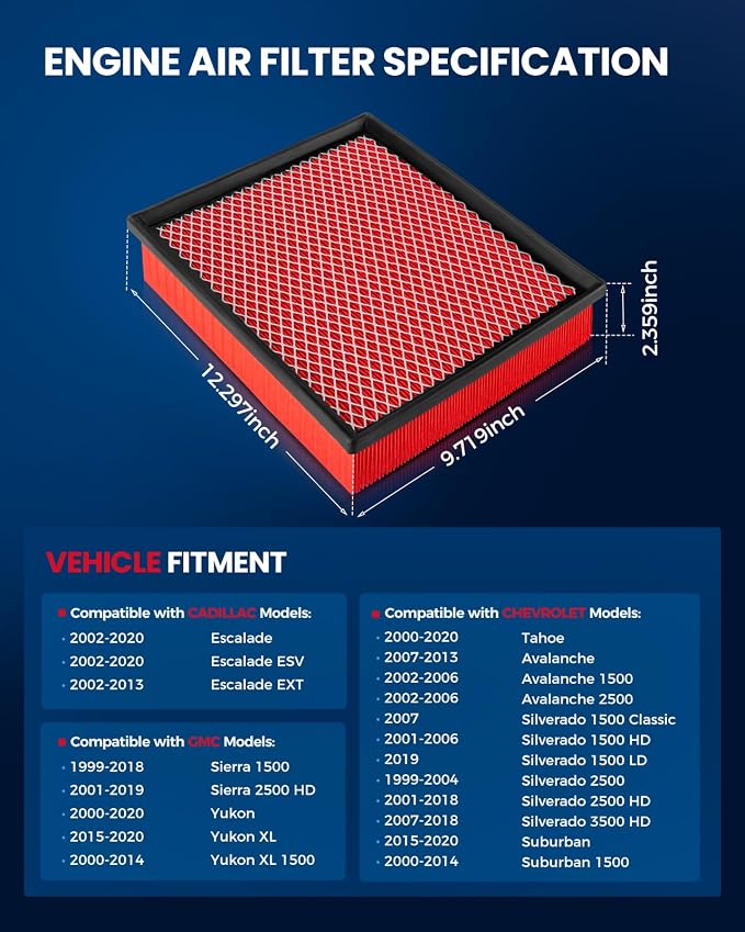 KAX Premium Engine Air Filter, GAF027 Replacement - Image 2