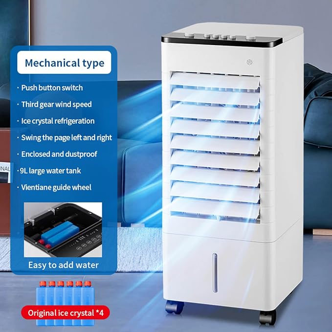 Portable Air Conditioners 9L Evaporative Air Cooler LED Display Windowless - Image 2