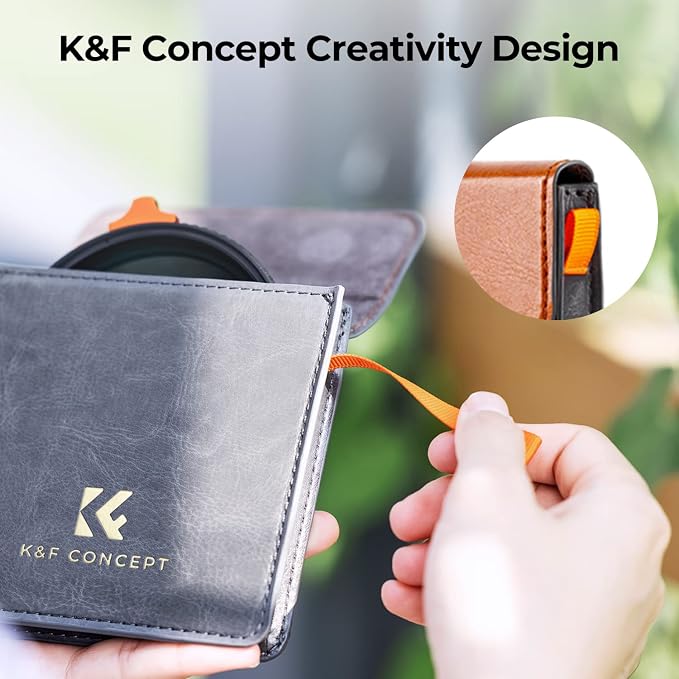 K&F CONCEPT 55mm Black Diffusion Mist 1/4 Effect & Variable ND2-400 Neutral - Image 6