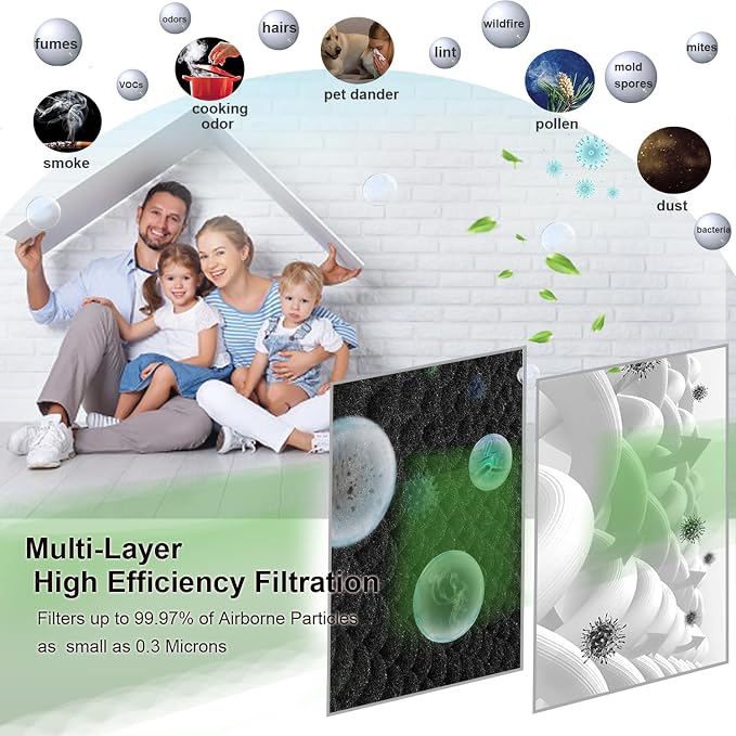 MD1-0022 True HEPA Filter with MD1-0023 Activated Carbon Pre-filter, Compatible - Image 5
