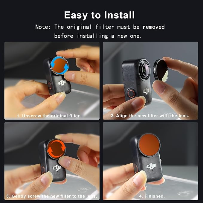 Haoge UV Filter for DJI Osmo Nano, Ultra Slim Aluminum Frame HD Optical Glass - Image 7